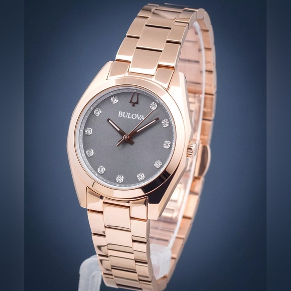 ***BRAND NEW*** Bulova Women's Quartz Diamond Accent Rose Gold-Tone Watch - Picture 6 of 14
